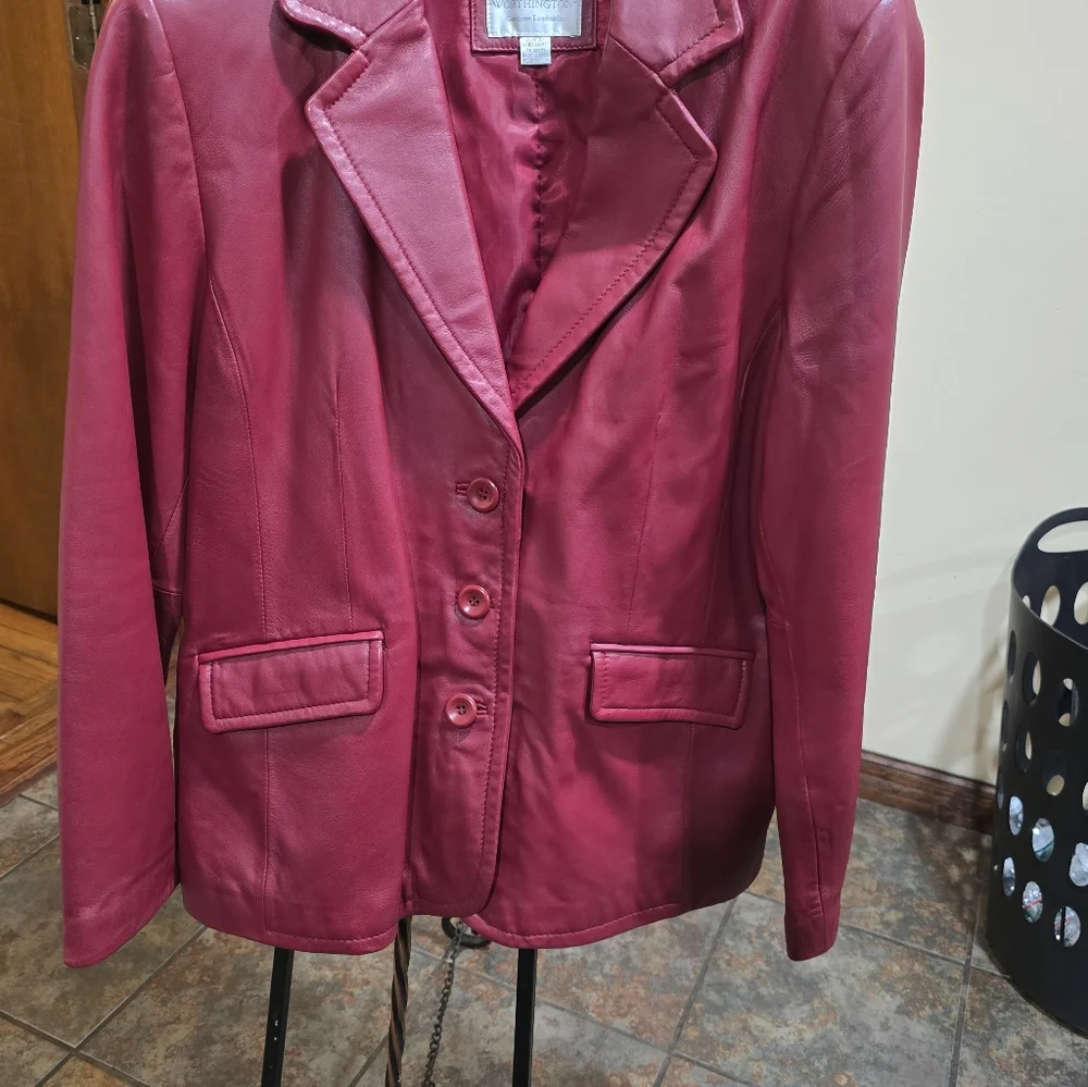 Wilsons Leather Burgundy Women's Leather Jacket - Picture 7 of 7